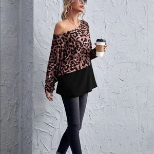 SHEIN Leopard Print Top Size M NWT
